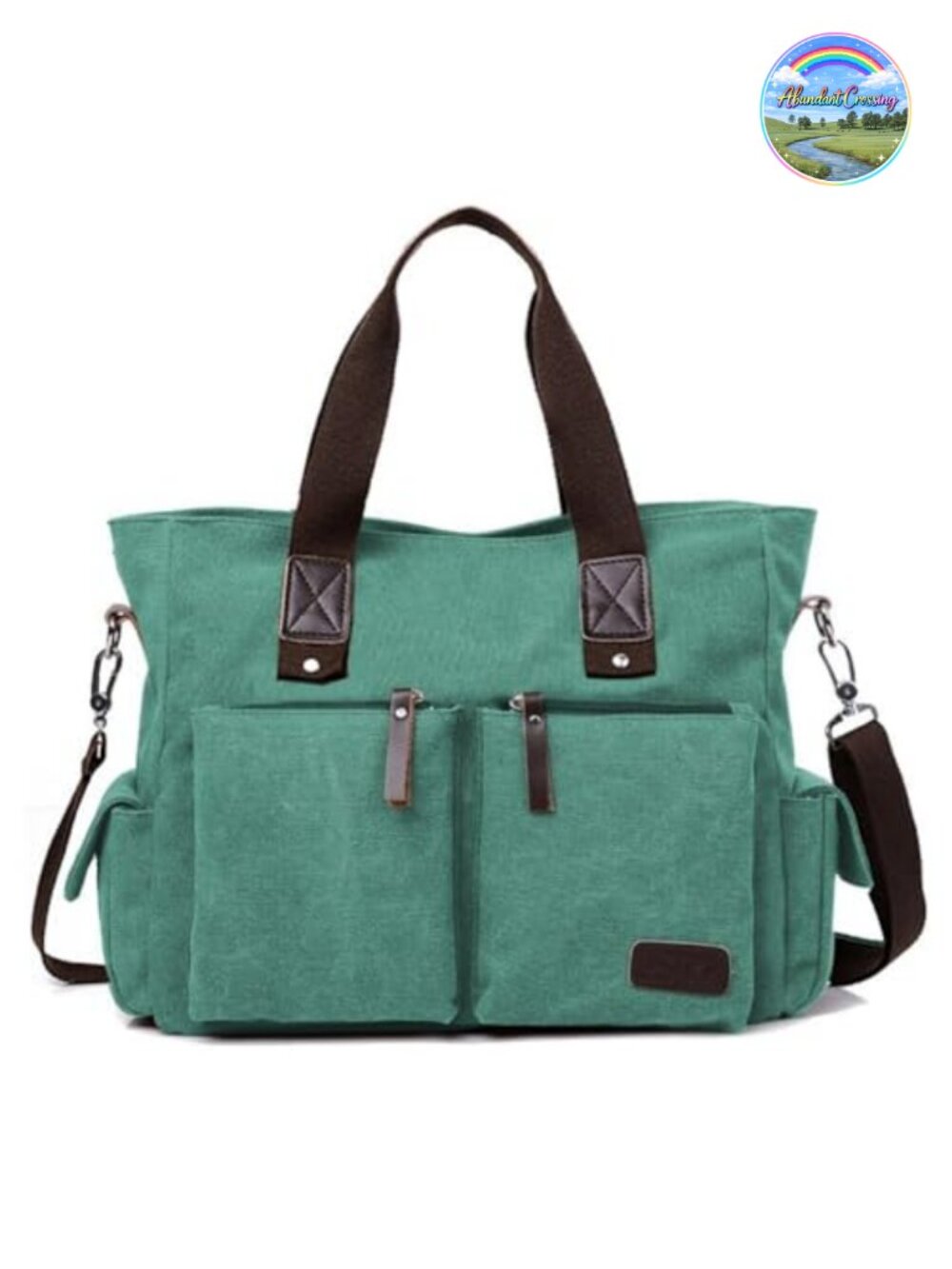 Canvas Satchel Handbag Travel Work Tote with Shoulder Strap